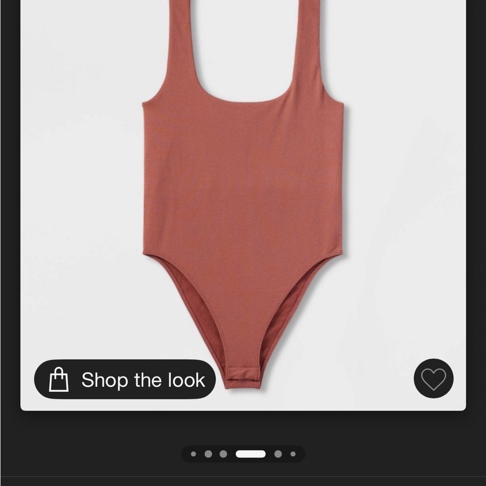 NWT Women's Seamless Tank Bodysuit - Rust